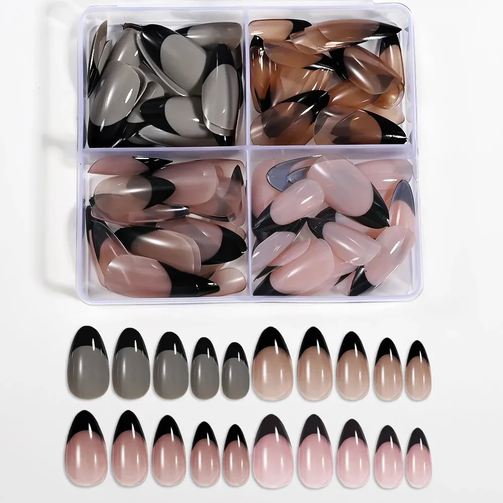 96Pcs Halloween Horror Press-On Nails – Flame Design Medium Coffin Matte Red Full Cover Acrylic Fake Nail Tips