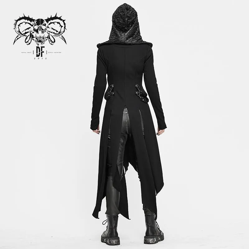 'Always on Edge' Punk Fleece Hooded Coat