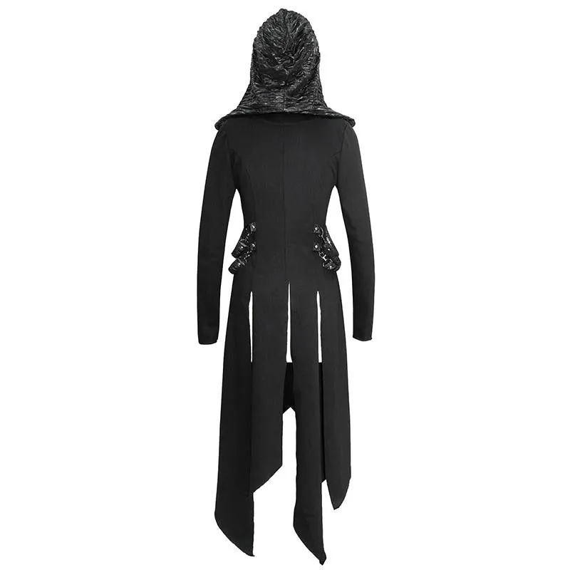 'Always on Edge' Punk Fleece Hooded Coat