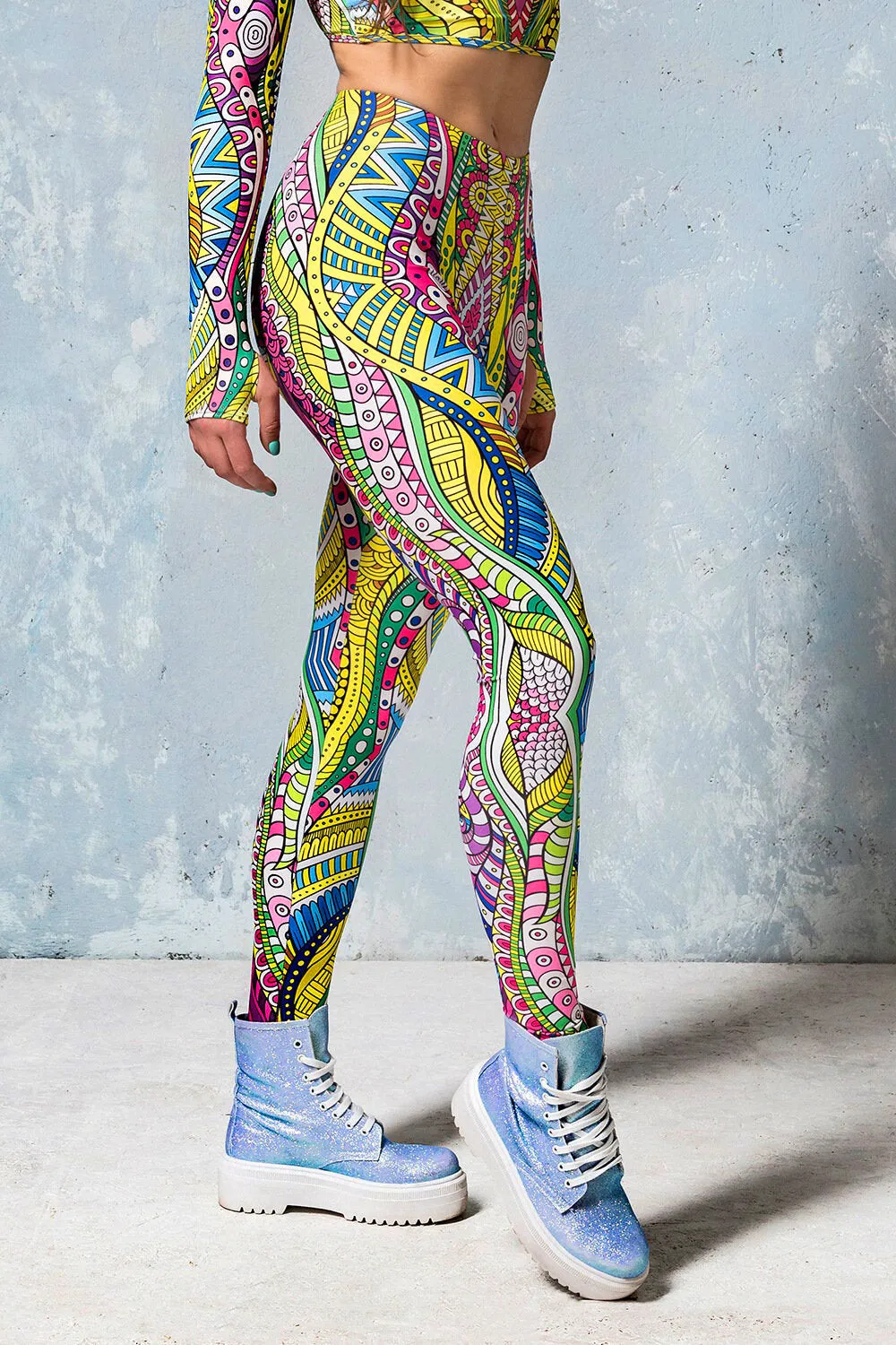 Aqua Knot Leggings