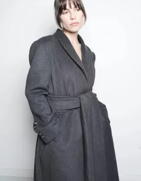Asura Dark Grey Cashmere Coat Long