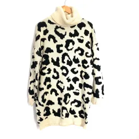 Blue B Leopard Sweater Tunic/Dress- Size S/M