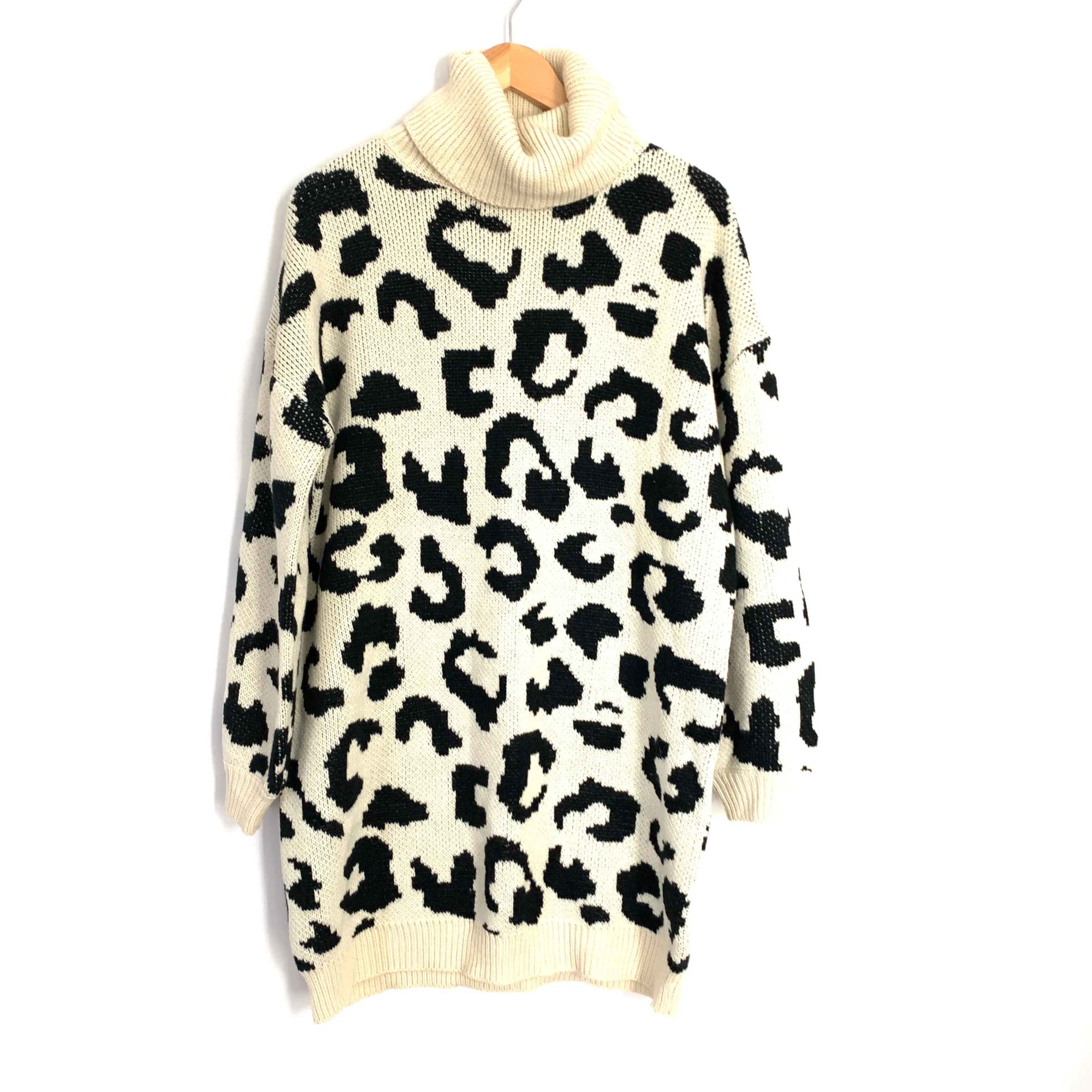Blue B Leopard Sweater Tunic/Dress- Size S/M