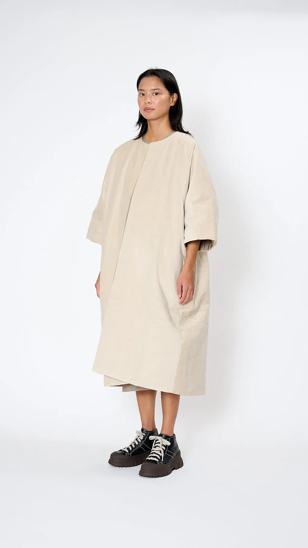 Carola Reversible Padded Coat in Shell