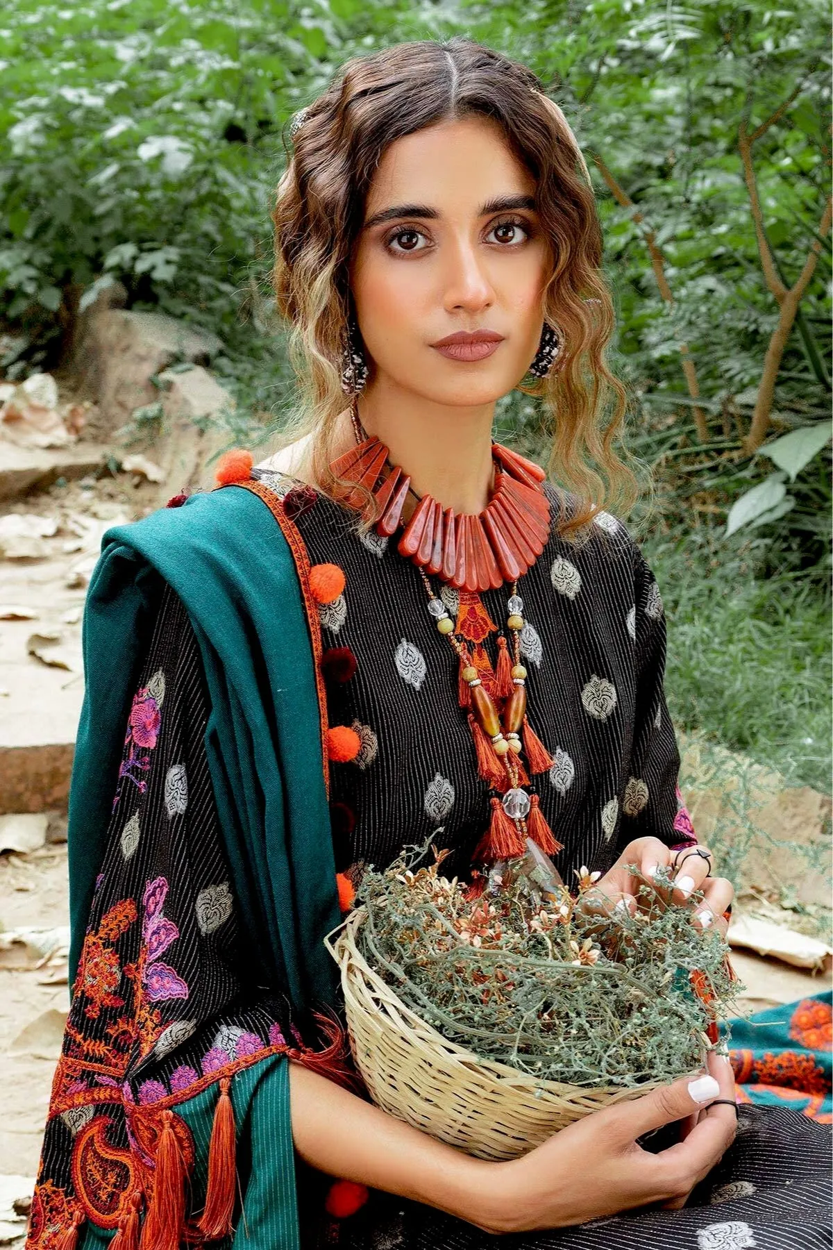 Charizma Masakali · Embroidered Masoori Jacquard with Embroidered Shawl – MSK-13