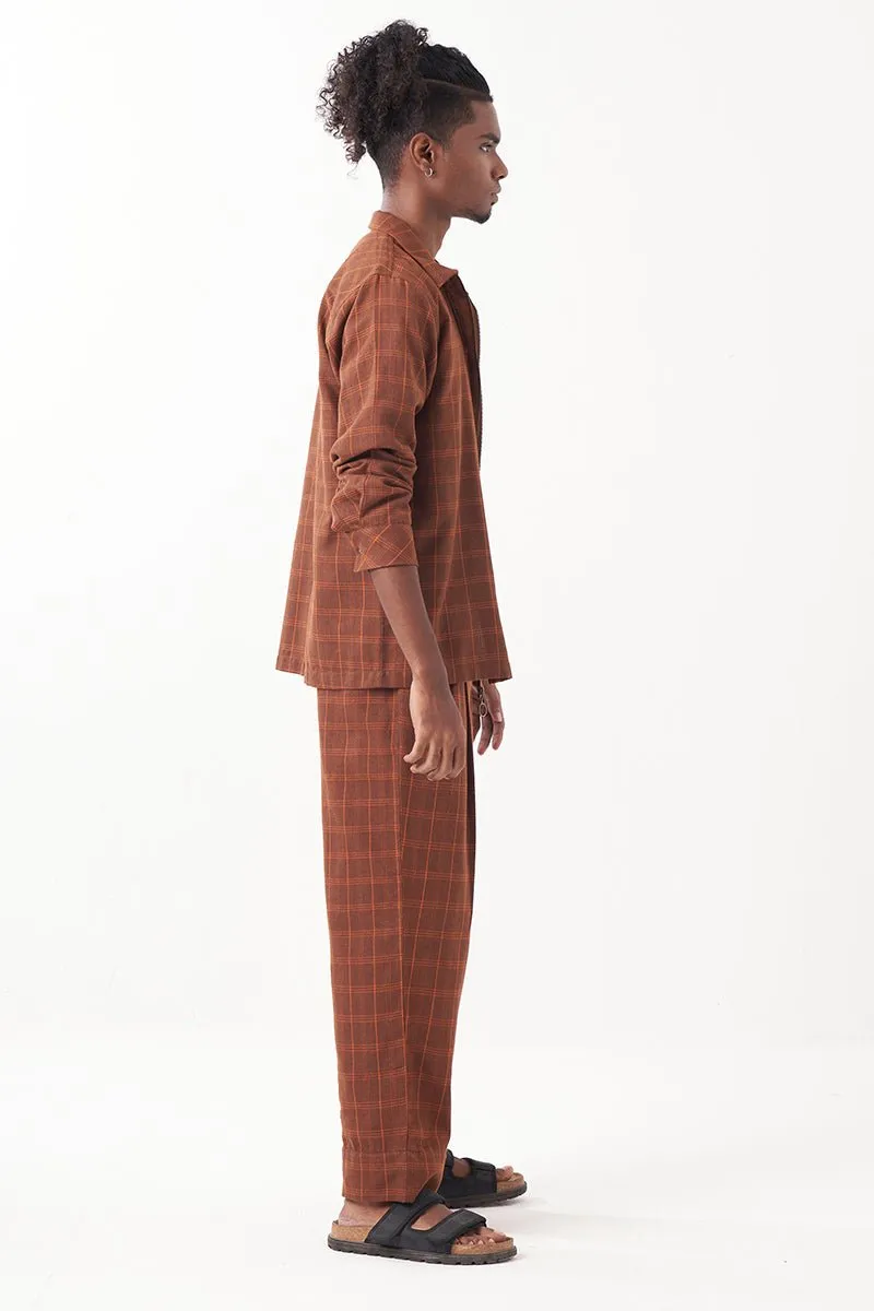 Checkered Shacket Co-Ord ( Set Of 3)
