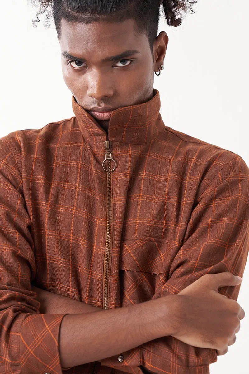 Checkered Shacket Co-Ord ( Set Of 3)