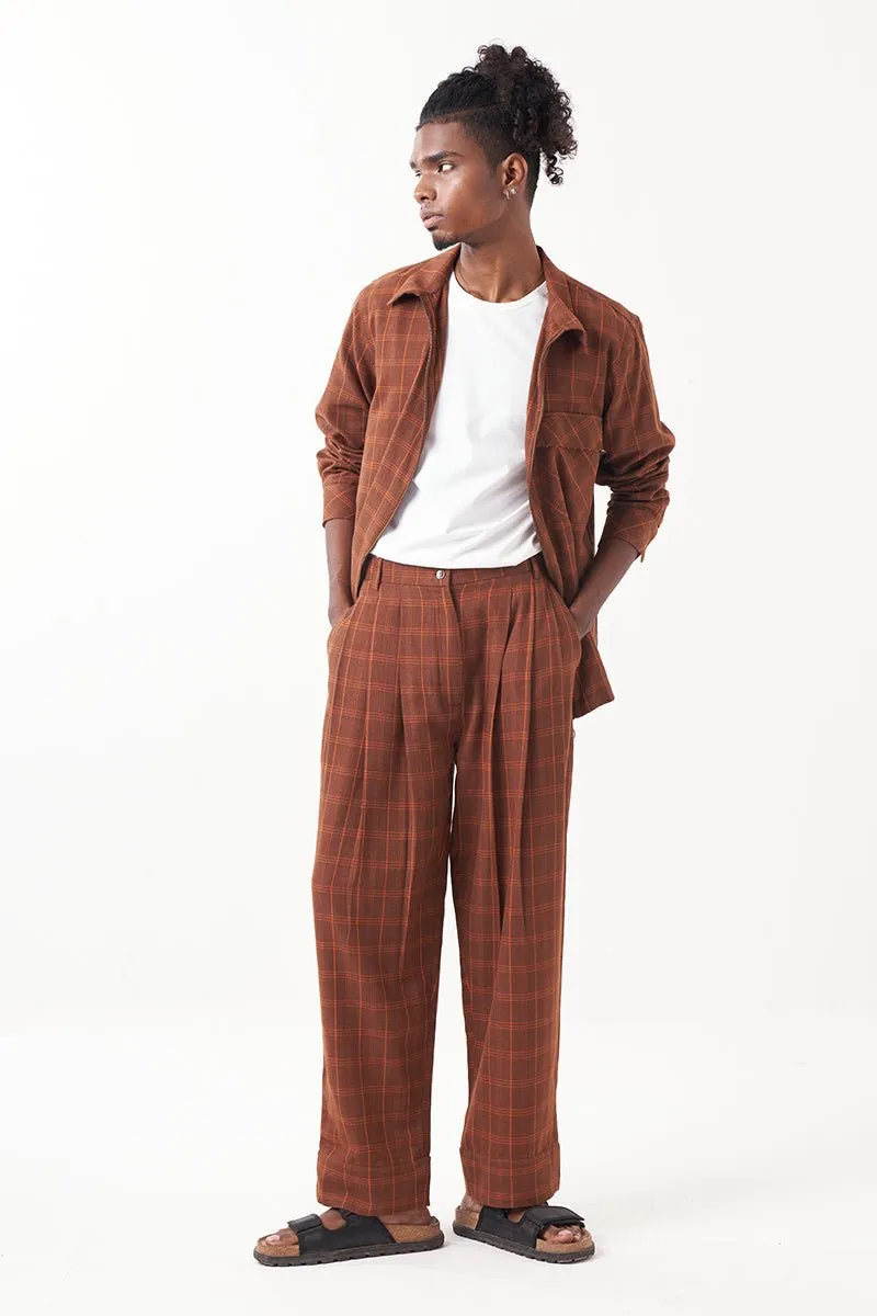 Checkered Shacket Co-Ord ( Set Of 3)