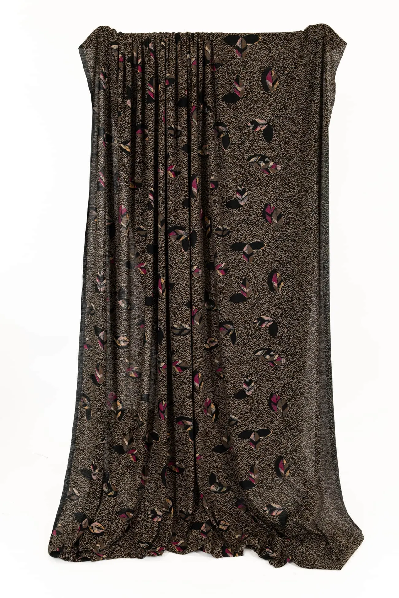 Falling Leaves Viscose/Acrylic Knit