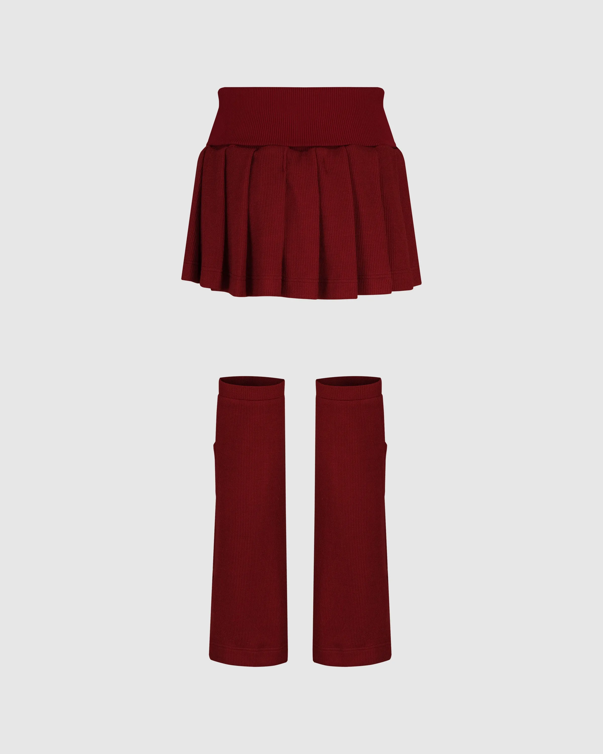 GOCHUJANG KNIT FOLD OVER SKIRT   LEGWARMER