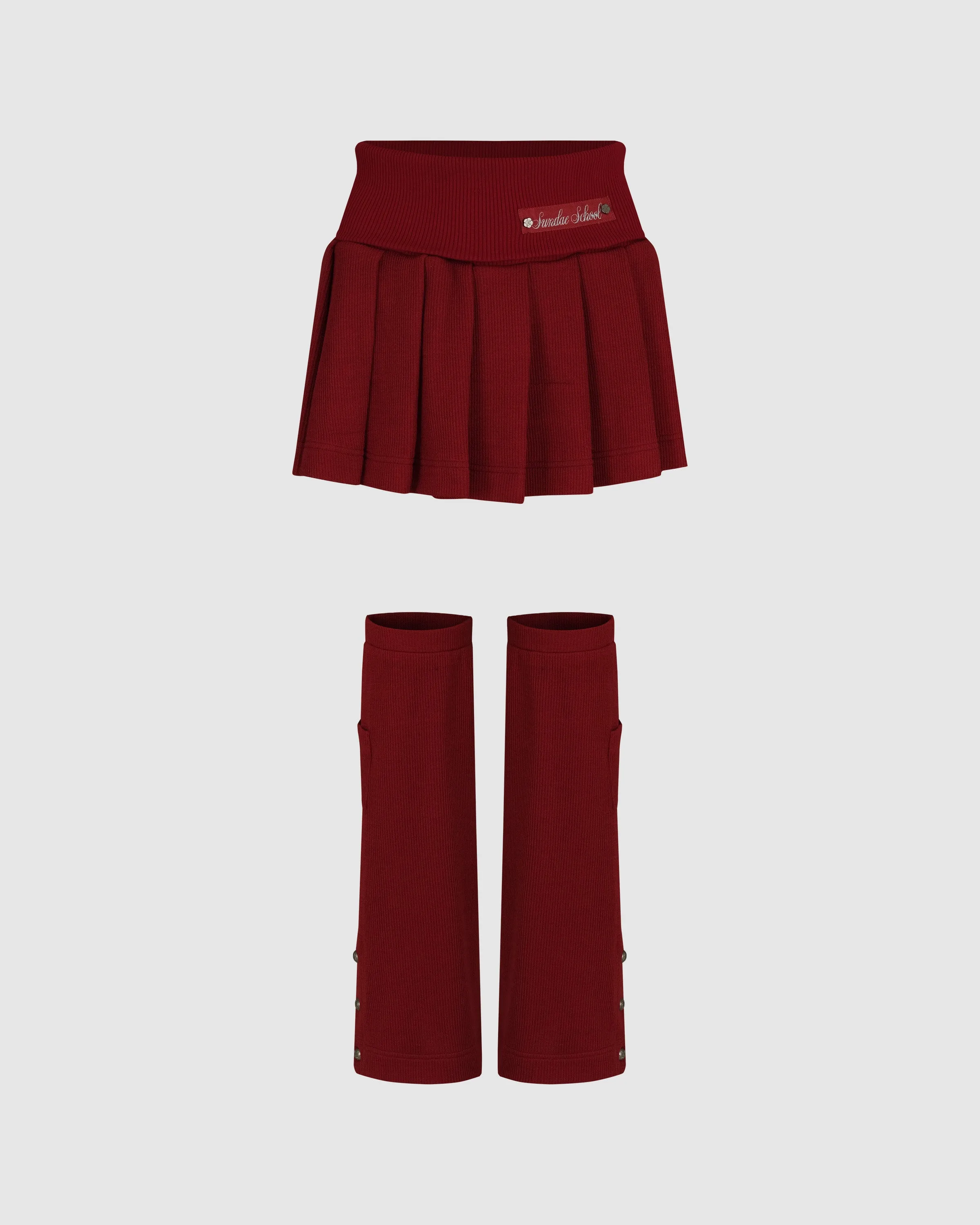 GOCHUJANG KNIT FOLD OVER SKIRT   LEGWARMER