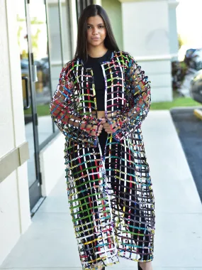 Handmade African Print Cage Style Patchwork Kimono Ankara Unisex Duster Jacket