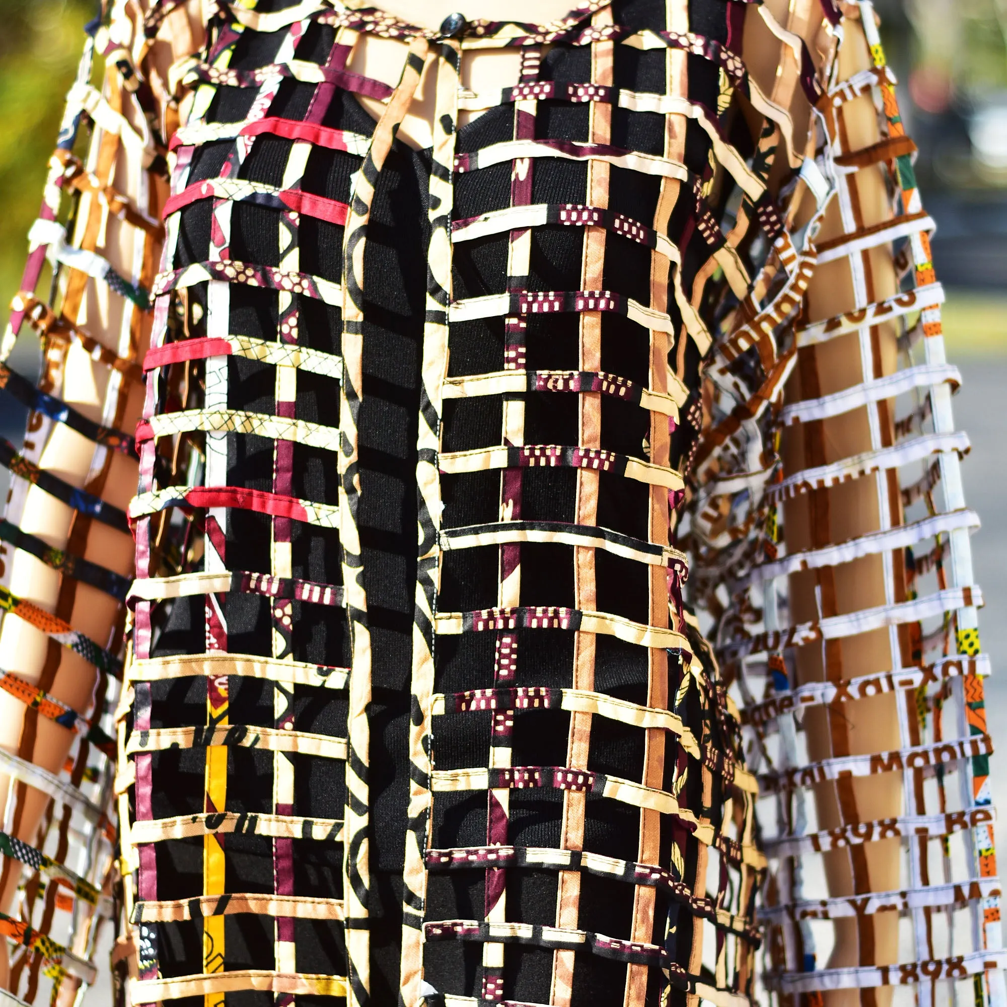 Handmade African Print Cage Style Patchwork Kimono Ankara Unisex Duster Jacket