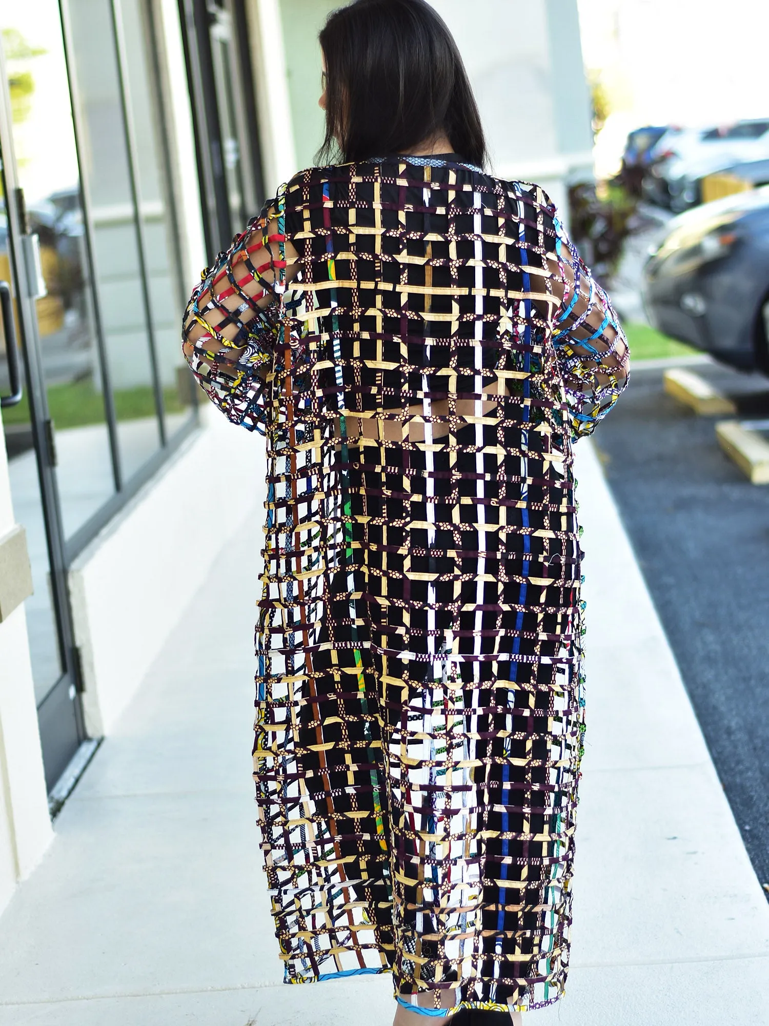 Handmade African Print Cage Style Patchwork Kimono Ankara Unisex Duster Jacket
