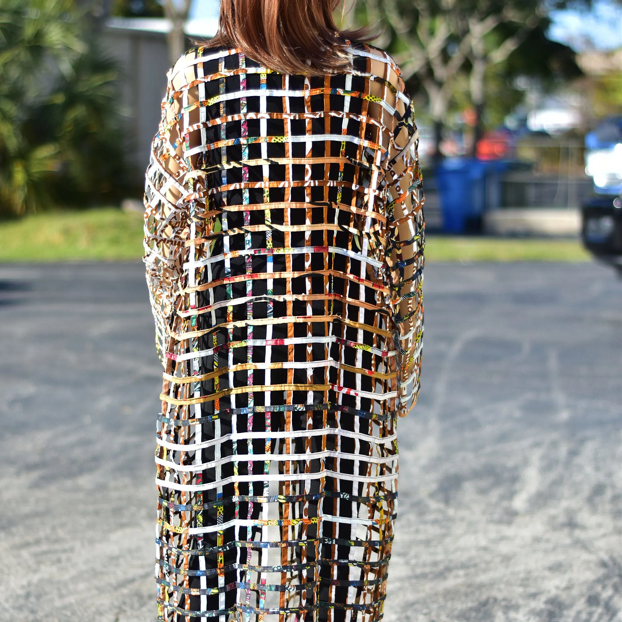 Handmade African Print Cage Style Patchwork Kimono Ankara Unisex Duster Jacket
