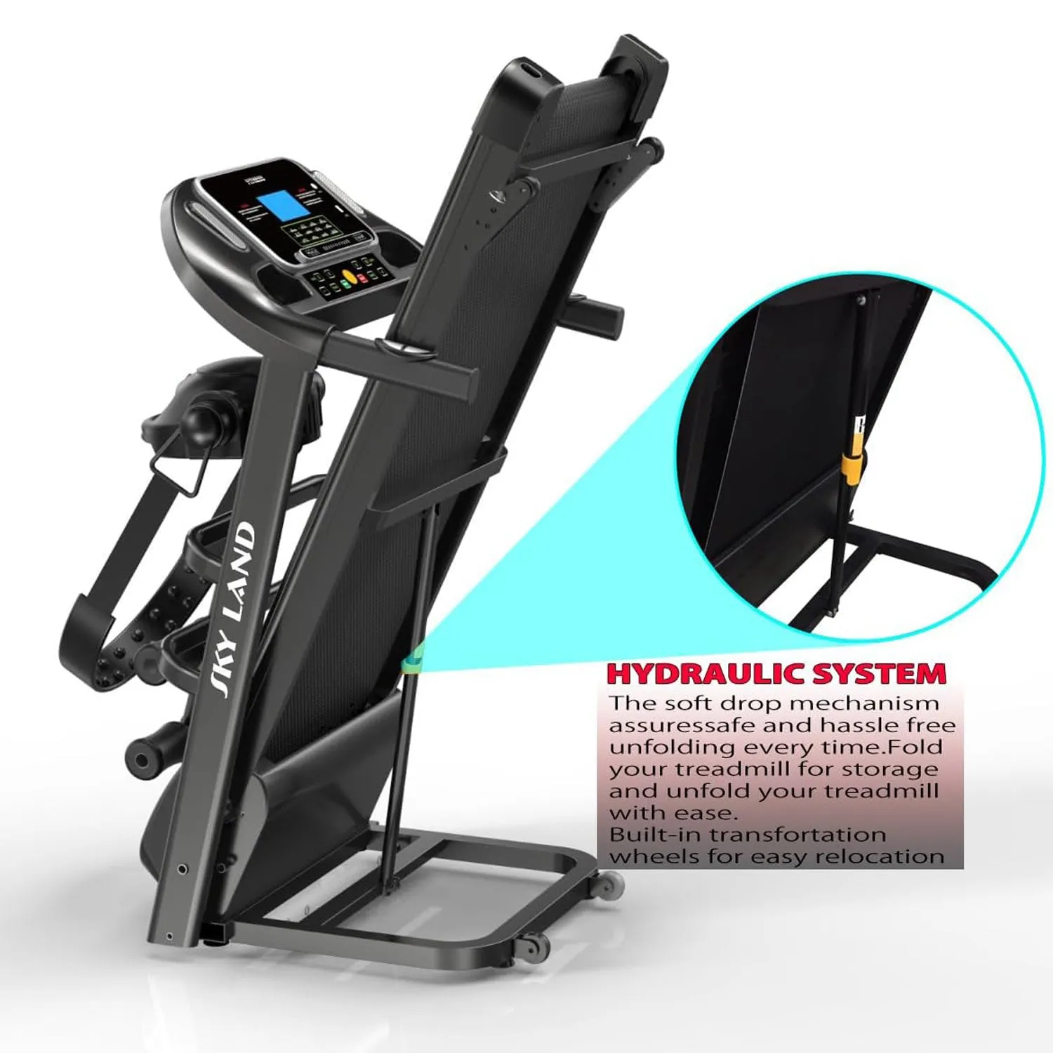 Home Use Treadmill EM-1279 Powerful Motor 4HP Peak with built-in massager