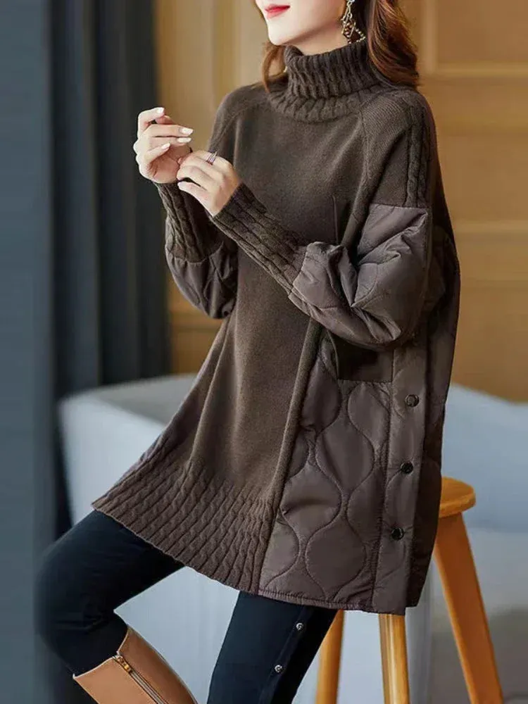 Ingrid - Unique turtleneck jumper dress