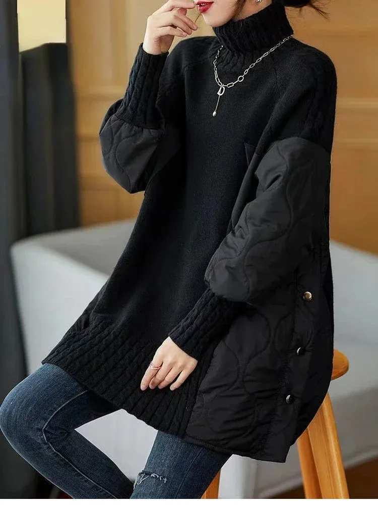 Ingrid - Unique turtleneck jumper dress