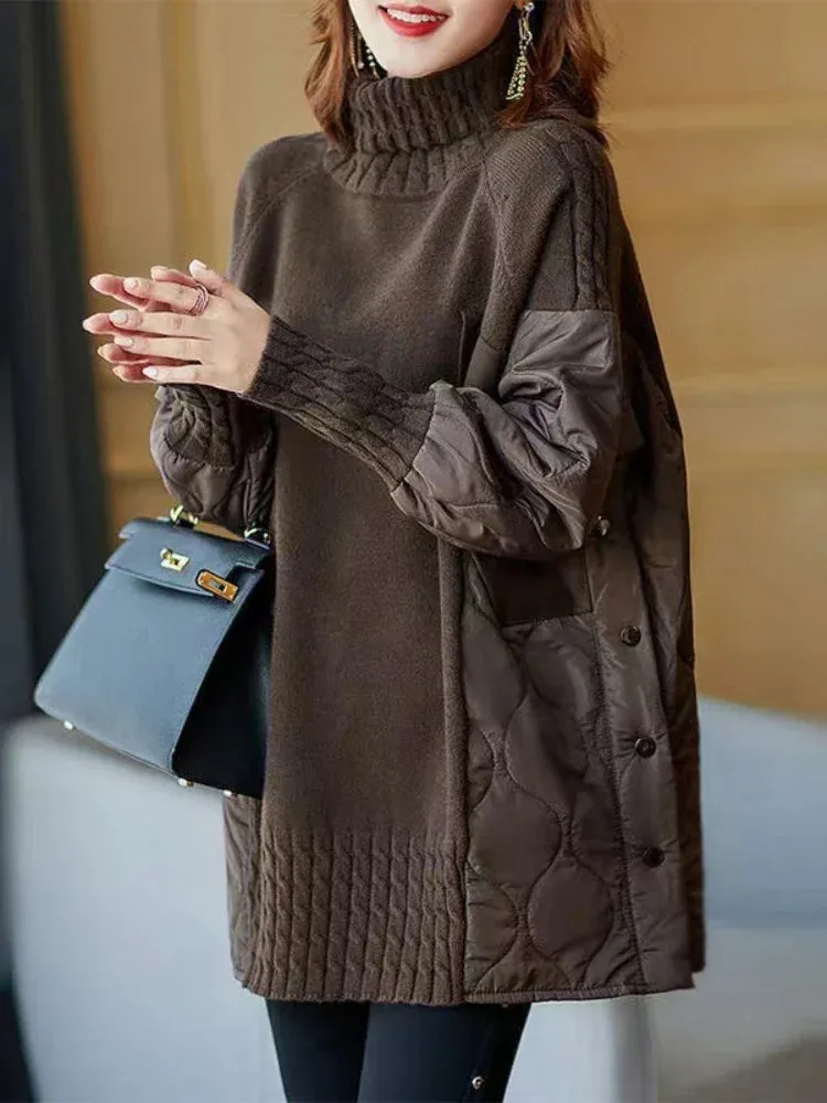 Ingrid - Unique turtleneck jumper dress