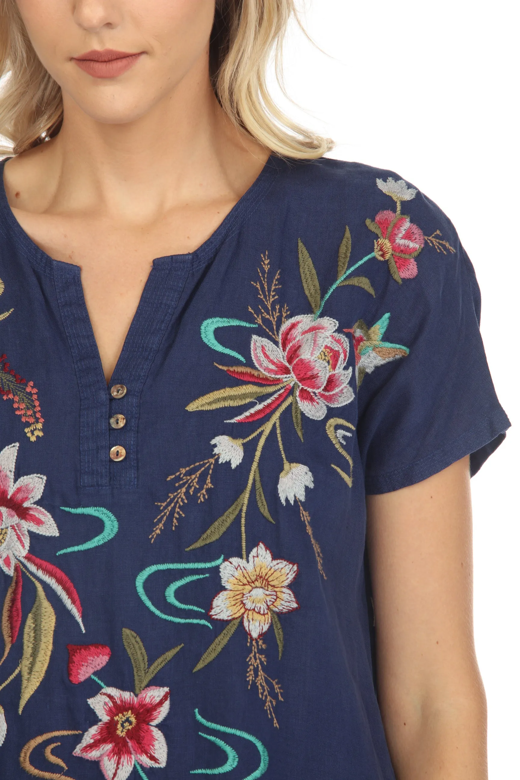 Johnny Was JWLA Maisie Easy Button Tunic Dress J36723 Boho Chic