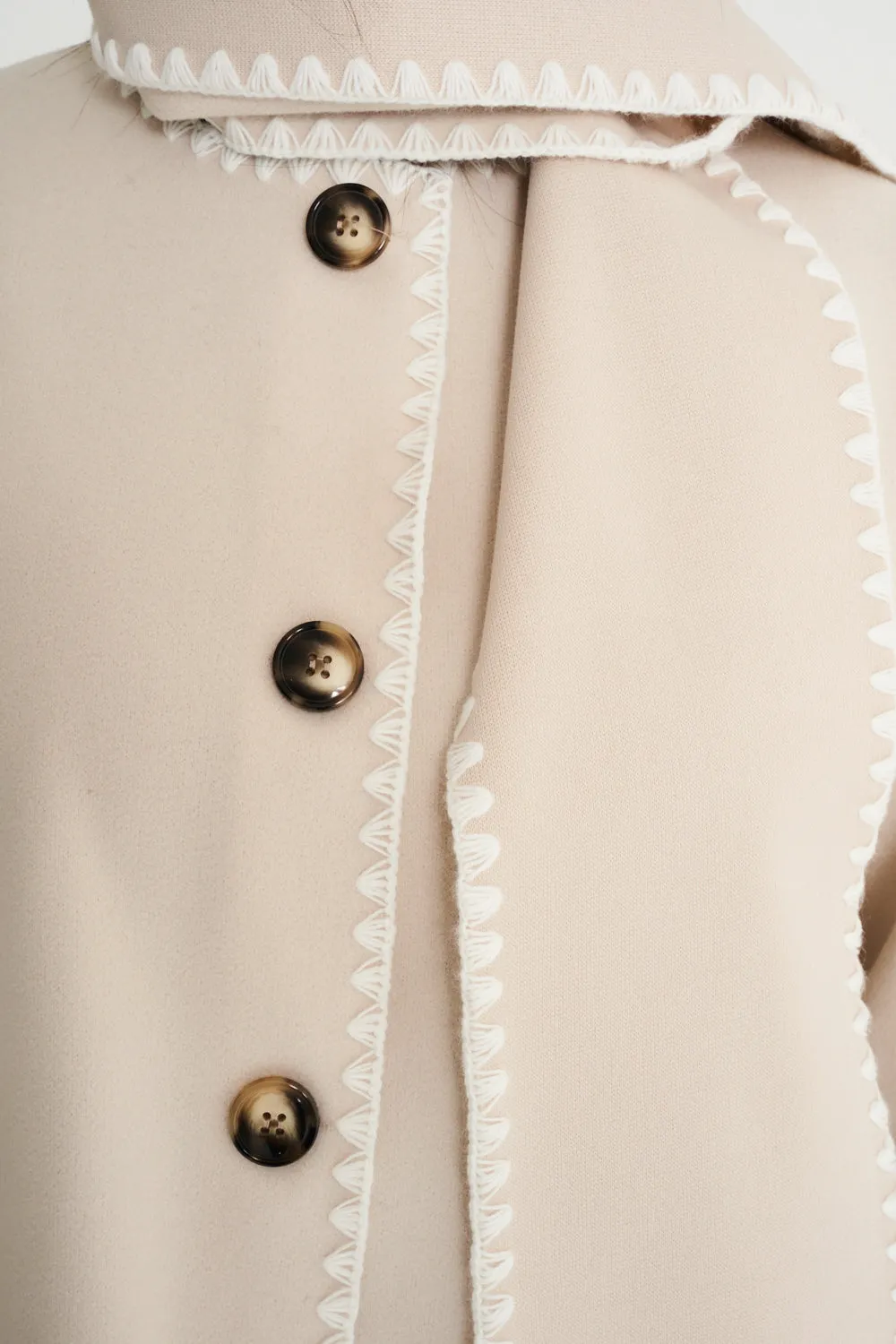 Nella Scarf Shacket - Taupe