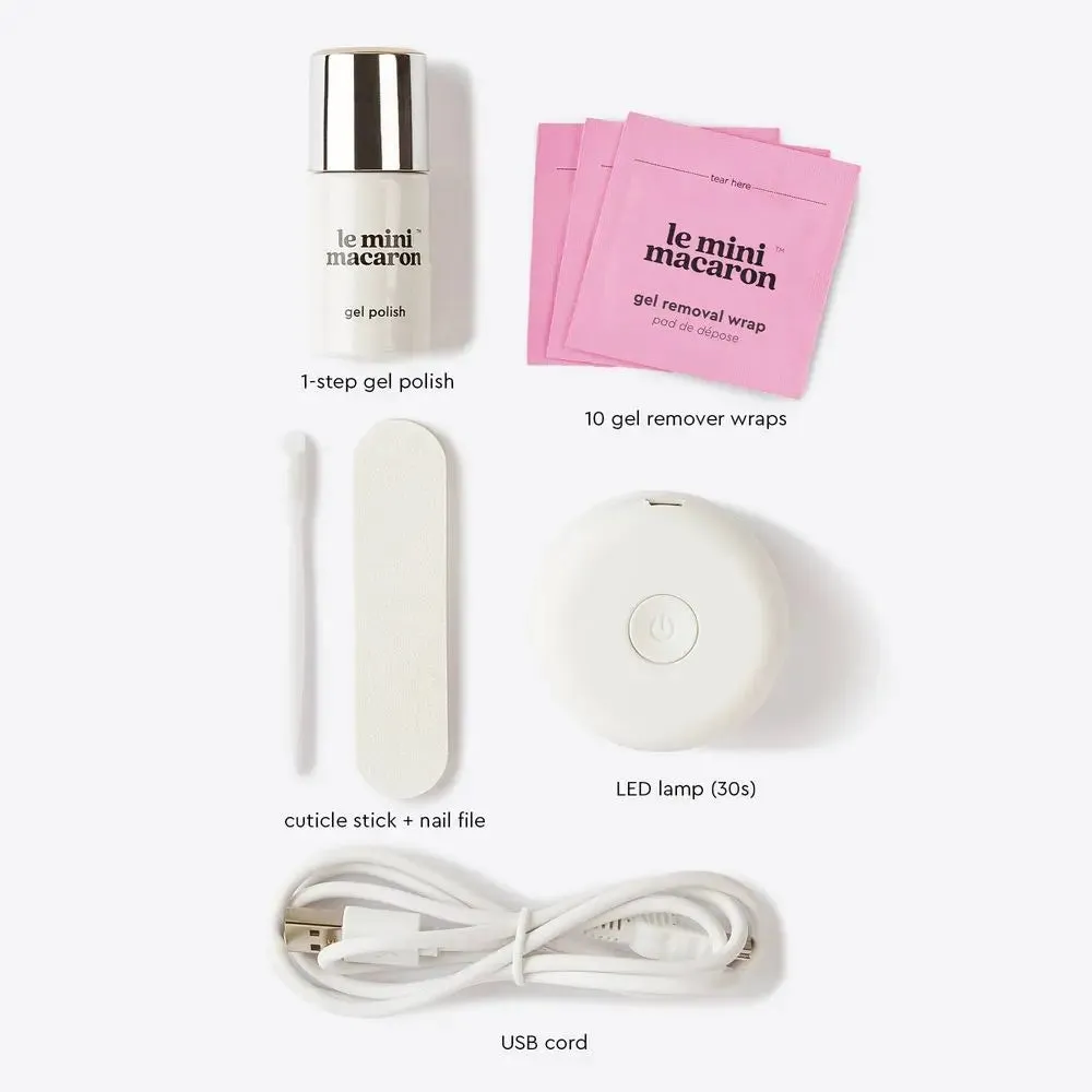 New - Le Mini Macaron Mini Gel Nail Polish Kit - Milkshake - 5ct