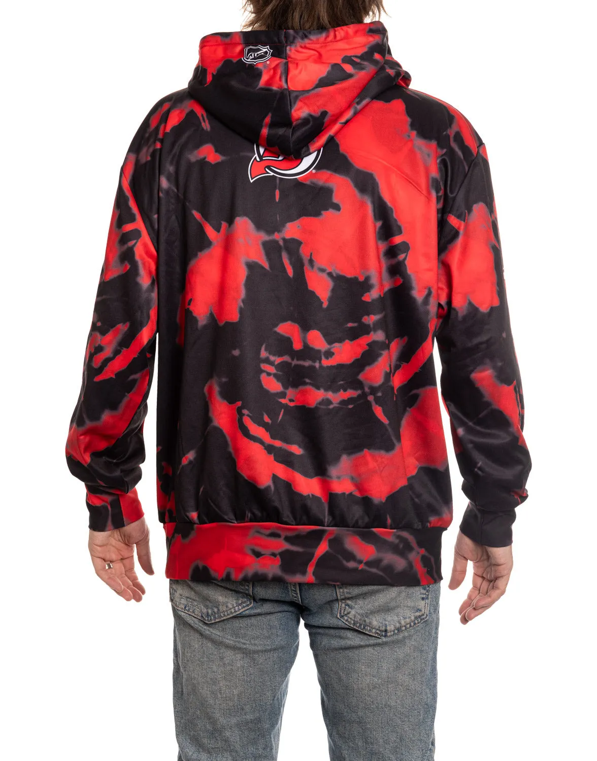 Official NHL licensed New Jersey Devils Tie Dye Sublimation Hoodie