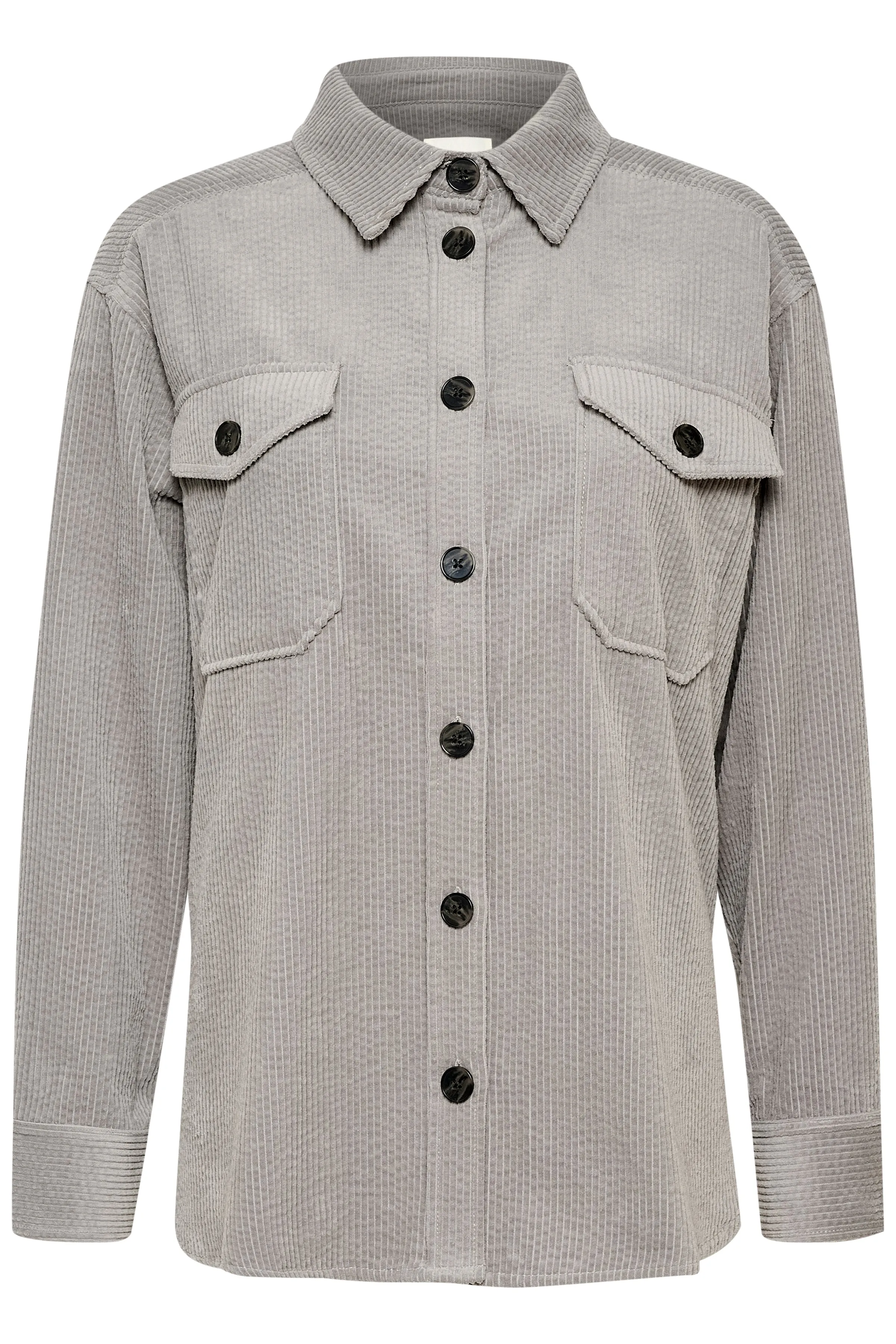 Part Two Collette Jumbo cord shacket Grey