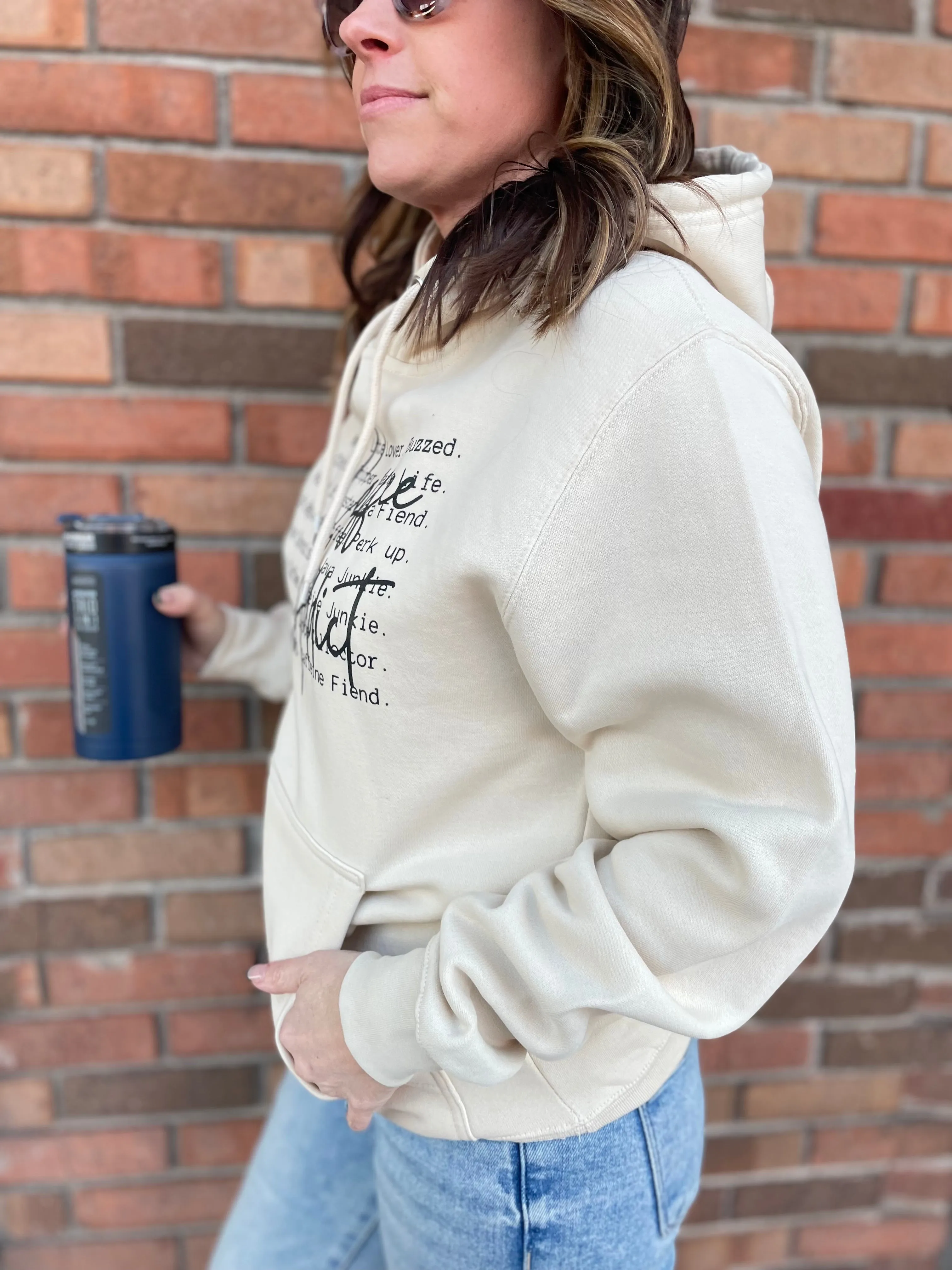 "Coffee Addict" Graphic Hoodie