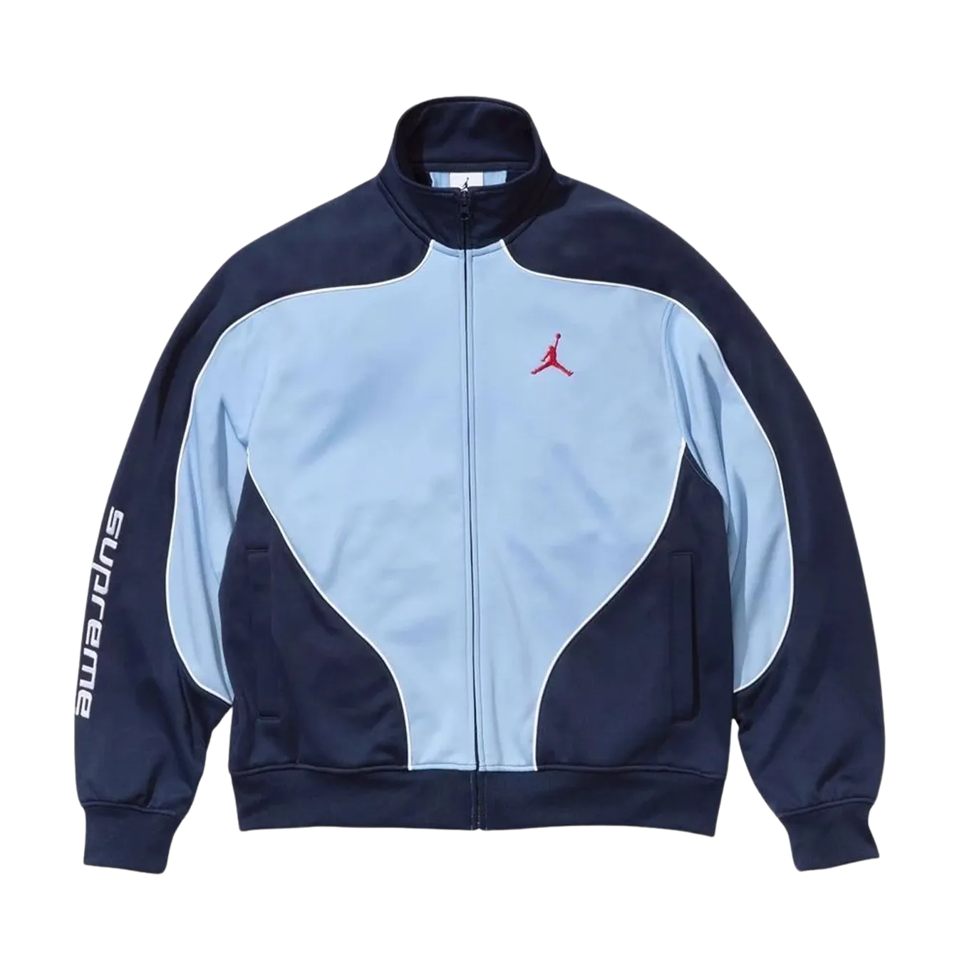 Supreme x Jordan Track Jacket 'Light Blue/Navy'