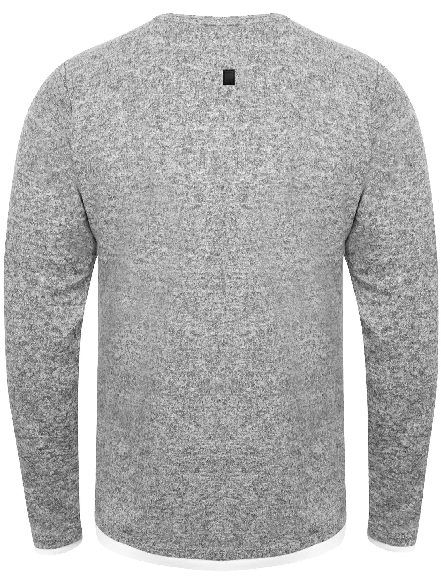 Thorben Soft Mock Insert Long Sleeve Top In Grey Grindle - Dissident