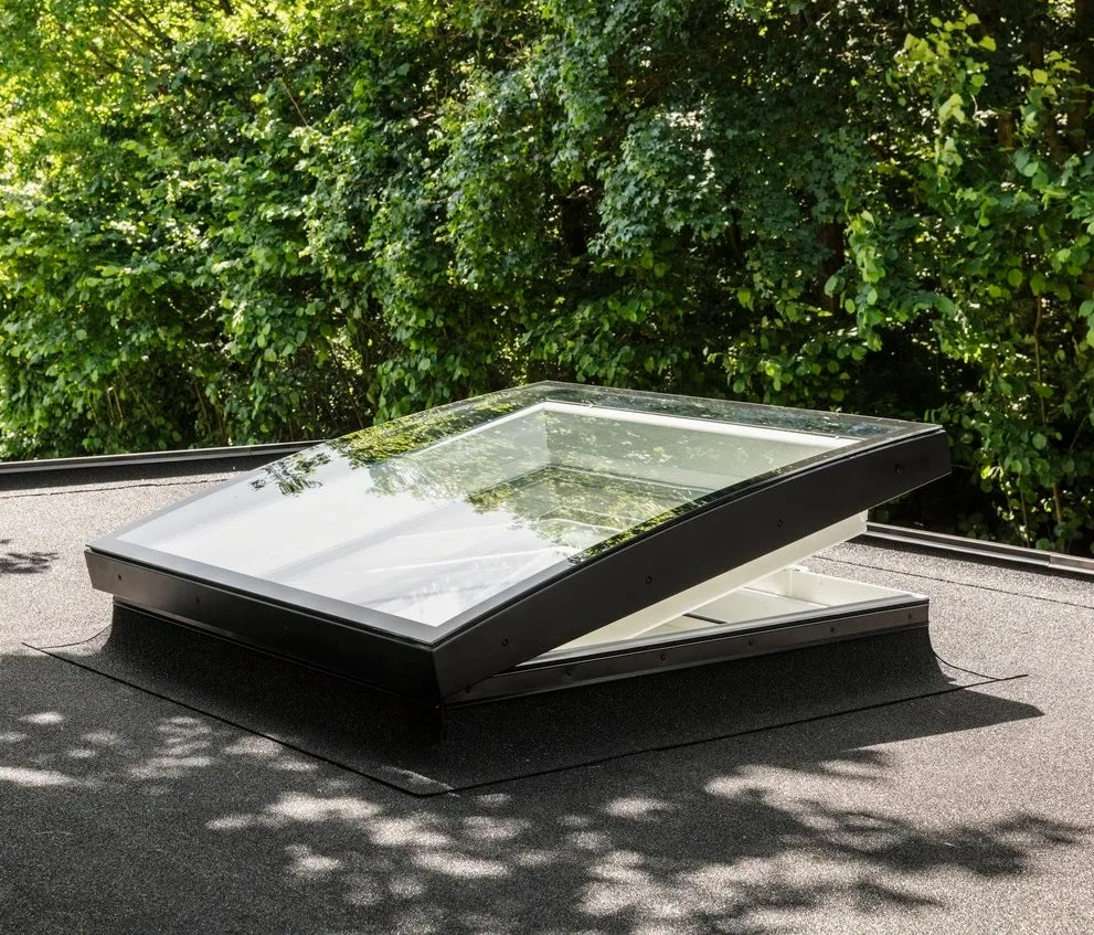 VELUX CVU 080080 1093 INTEGRA® SOLAR Curved Glass Rooflight Package 80 x 80 cm (Including CVU Triple Glazed Base & ISU Curved Glass Top Cover)